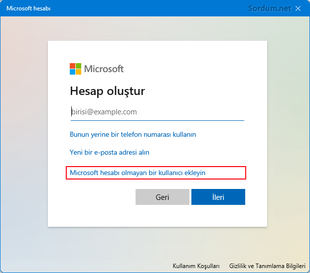 Windows 11 Yerel Hesap Nasıl Açılır